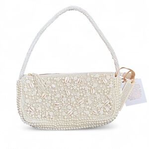 Viral Beaded Shell Seashell Pearl Embellished Shoulder Bag